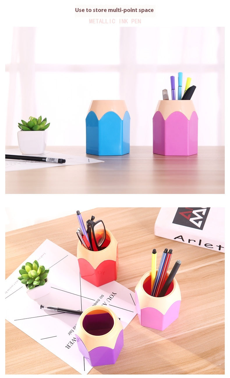 Creative Pen Holder Student Office Learning Stationery Desktop