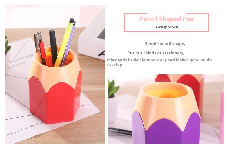 Creative Pen Holder Student Office Learning Stationery Desktop